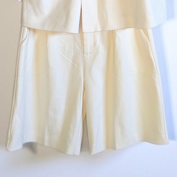 NWT DISSH Beckham Bermuda Shorts Cream US 10 Quiet Luxury Old Money Euro Summer - Picture 12 of 15